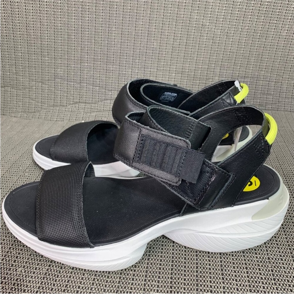 Sorel Explorer Blitz Black Sandals with White Soles